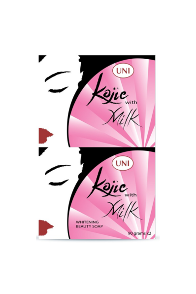 UNI Kojic with Milk Whitening Beauty Soap 90g x 2pcs