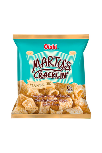 Oishi Marty's Cracklin' Vegetarian Chicharon Plain Salted 26g