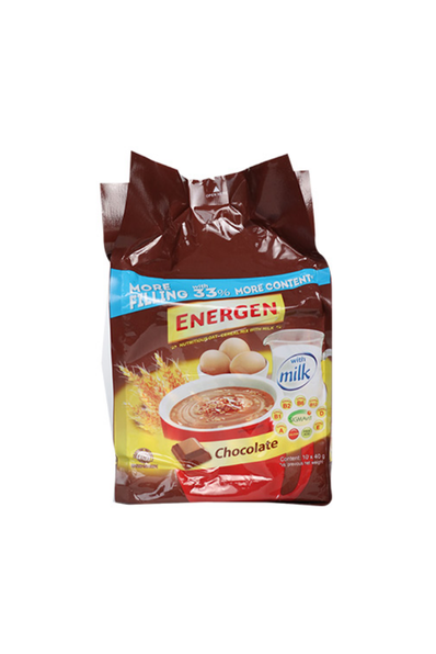 Energen Chocolate Cereal Drink Mini Bag 40g x 10 Sachets