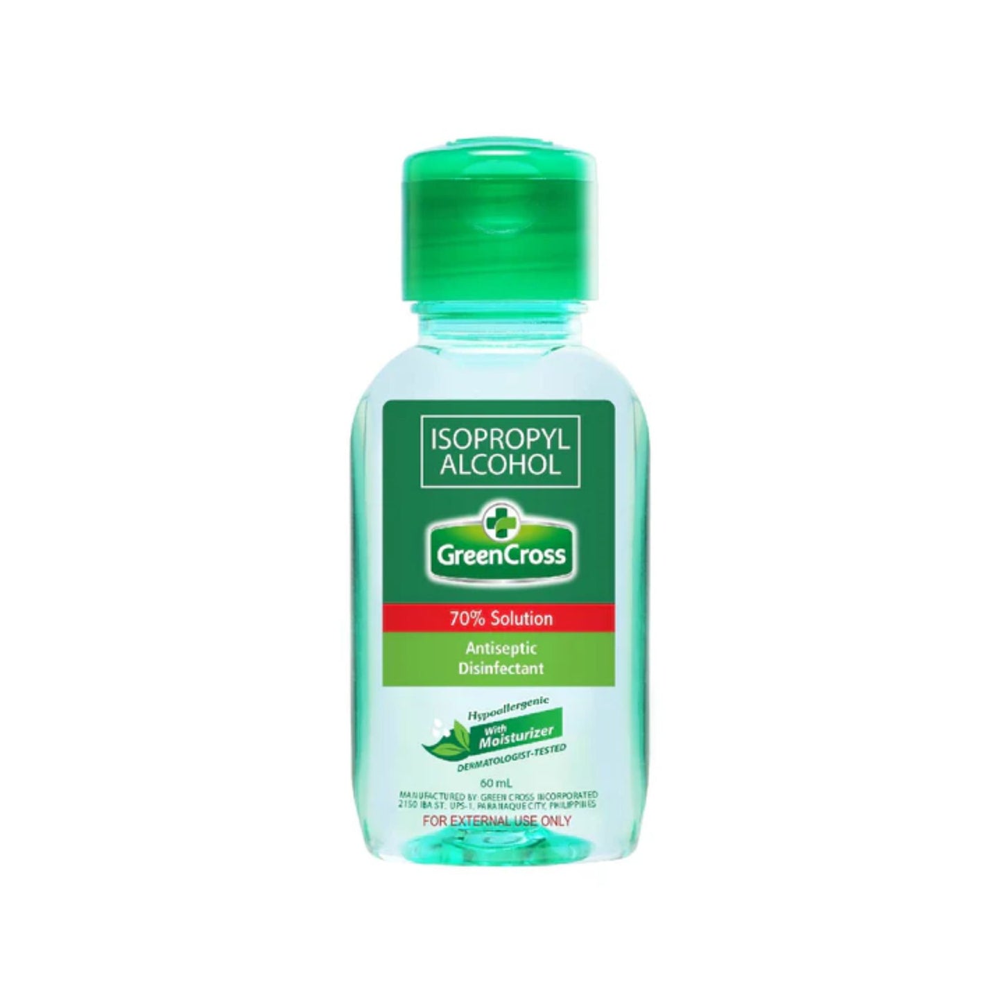 Green Cross 70% Isopropyl Alcohol with Moisturizer 60ml