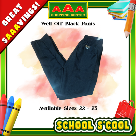 [School Sale] Well-Off Black Slacks Pants