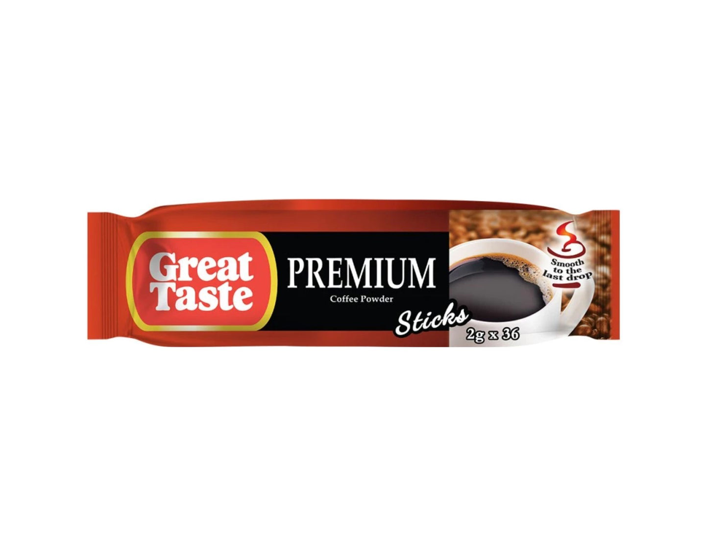 Great Taste Premium Classic Instant Coffee Sticks 2g x 36 Sachets