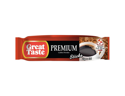 Great Taste Premium Classic Instant Coffee Sticks 2g x 36 Sachets