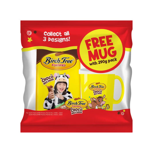 Birch Tree Fortified Choco Powdered Milk Drink 290g Free Mug
