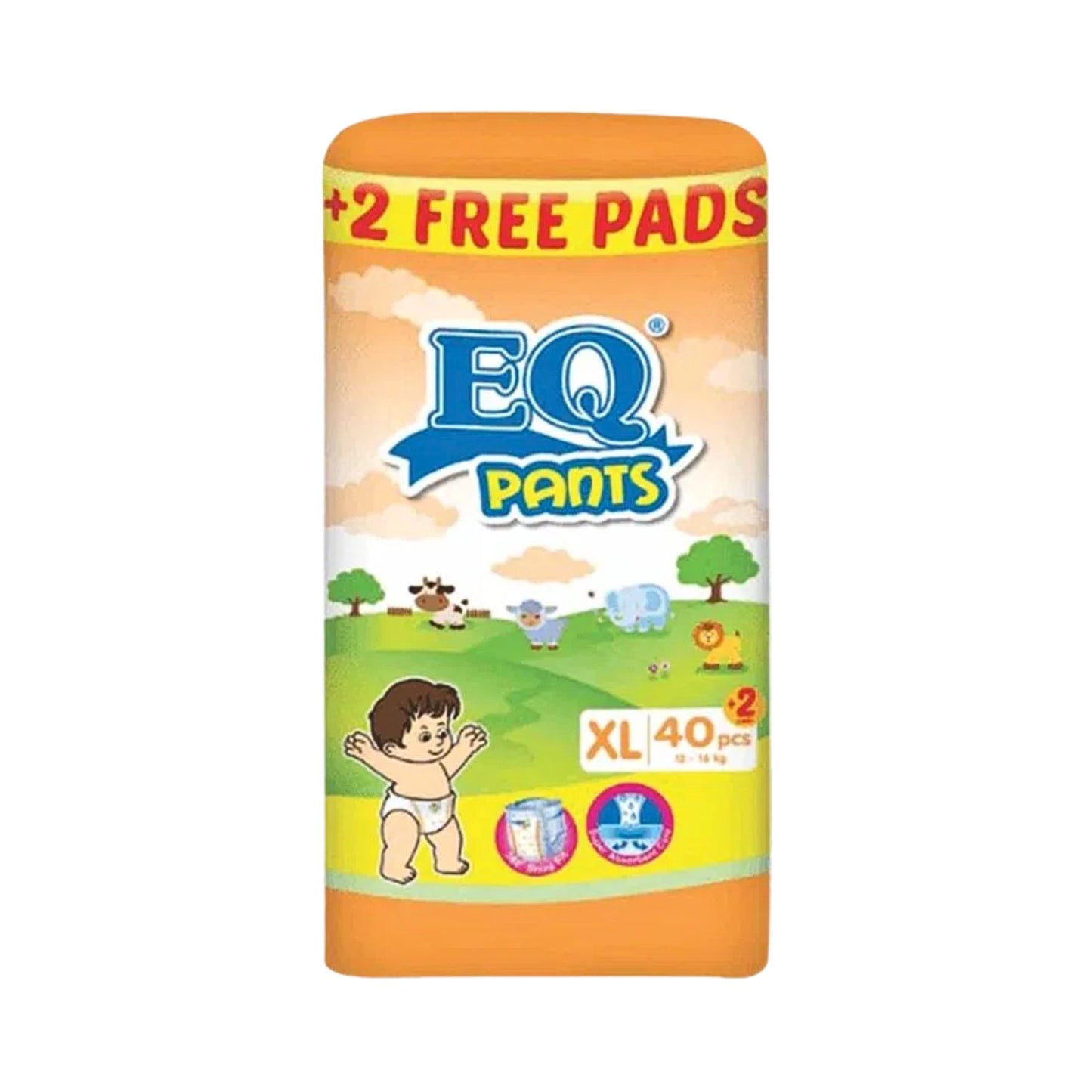 EQ Pants Baby Diapers Jumbo Pack XL x 40 pcs + 2 Free