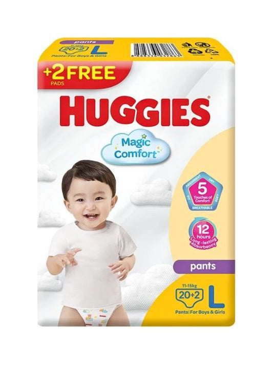 Huggies Magic Comfort Eco Baby Diapers Pants Large 20+2 pcs