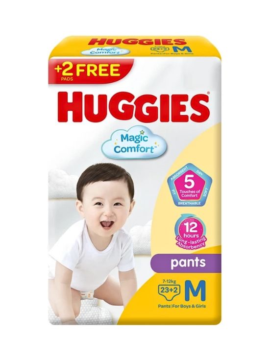 Huggies Magic Comfort Eco Baby Diapers Pants Medium 23+2 pcs