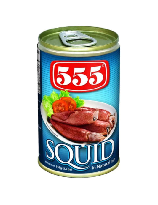 555 Squid in Natural Ink in Easy Open Can 155g