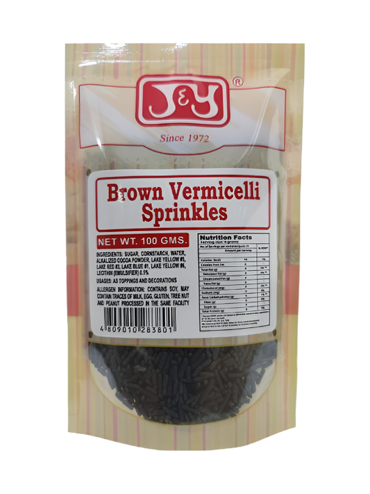 J&Y Brown Vermicelli Sprinkles 100g