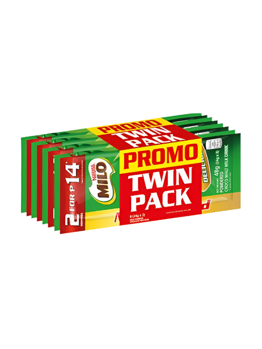 Nestle Milo Activ-Go Powdered Choco Malt Drink Twin Pack 48g x 8 pcs